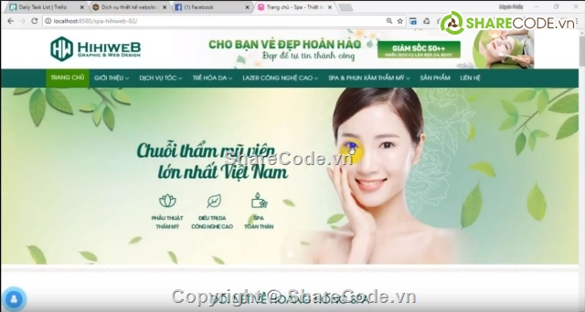 mẫu website thẩm mỹ viện,mẫu website spa,web làm đẹp,website spa,web thẩm mỹ viện,code website thẩm mỹ viện